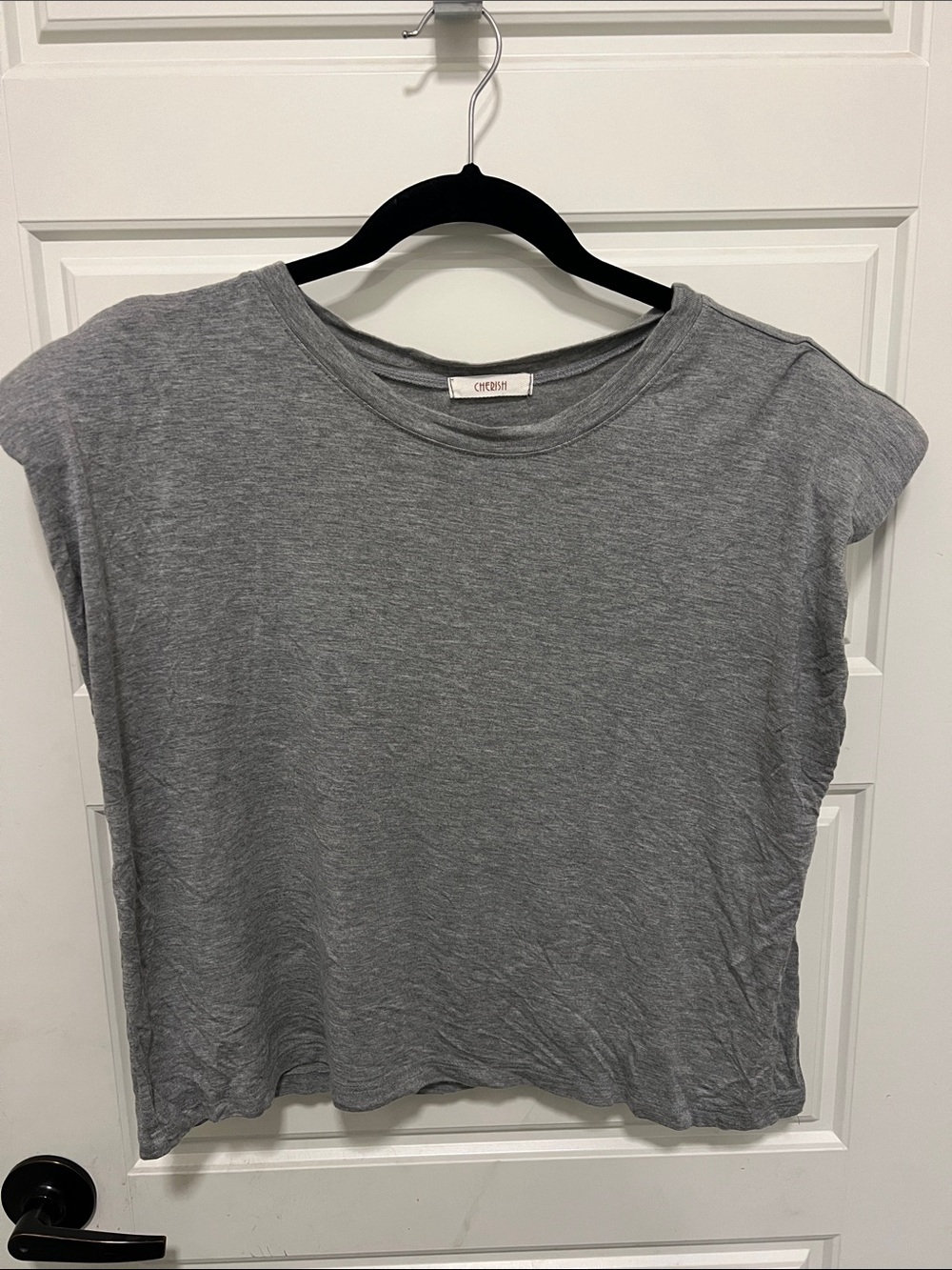 Cherish Heather Gray Short Sleeve Crewneck Tee